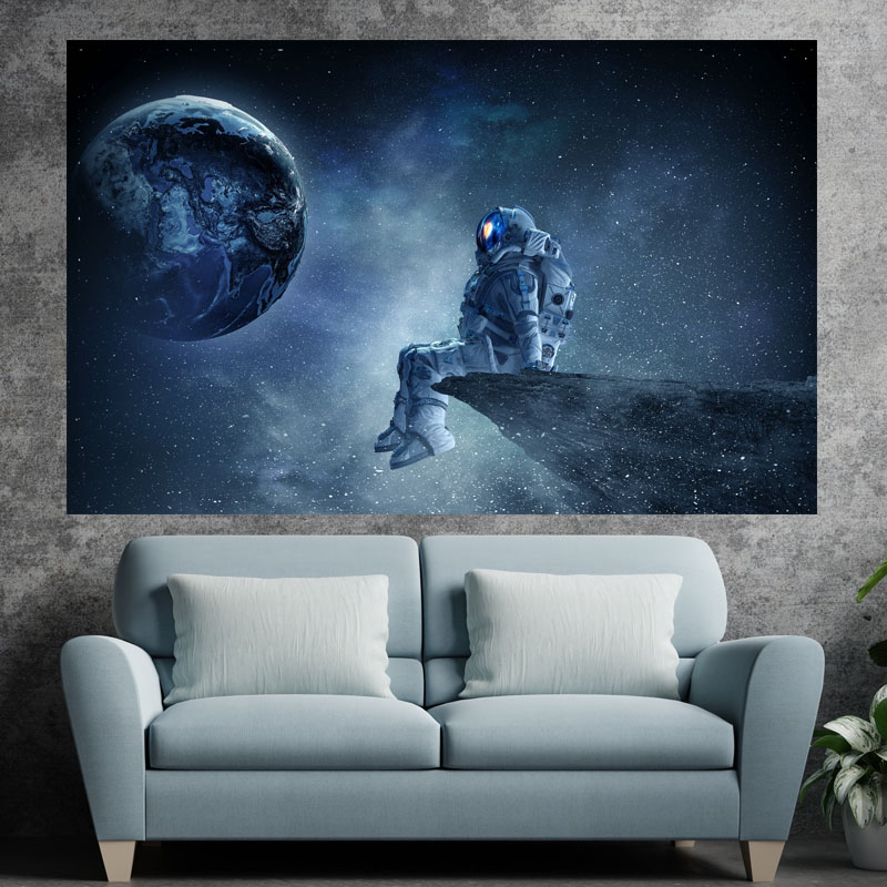 Πίνακας σε καμβά Stargazing Astronaut